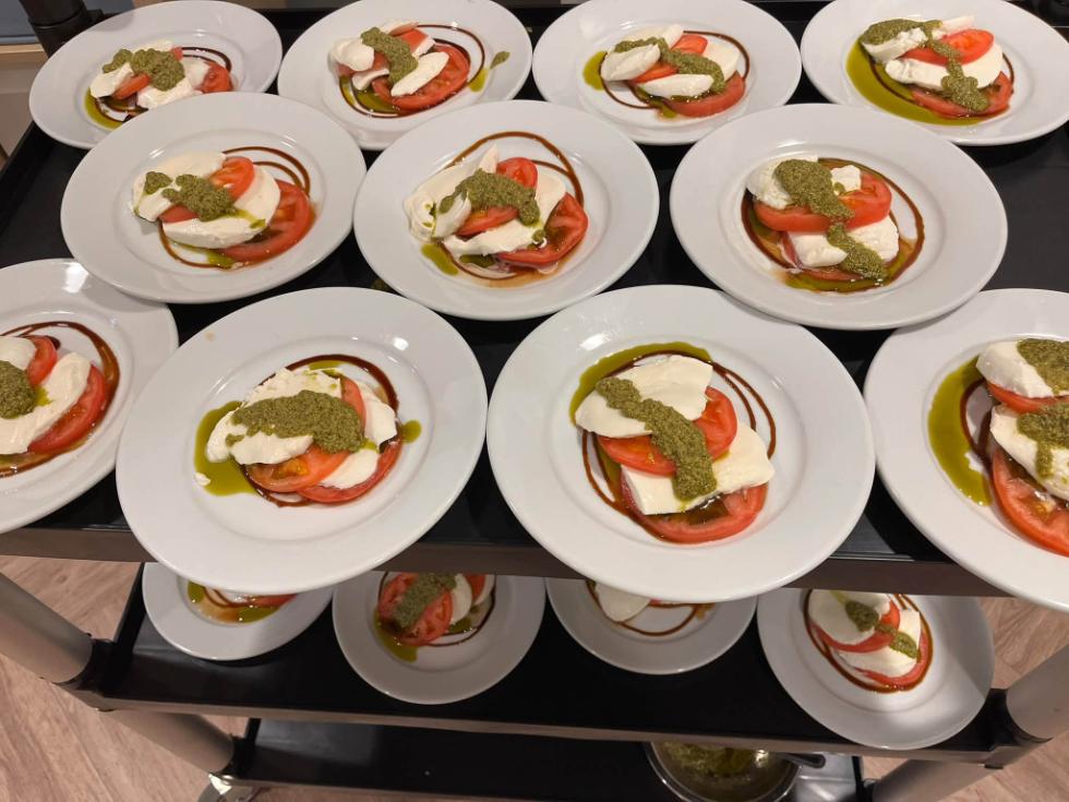 food on plates