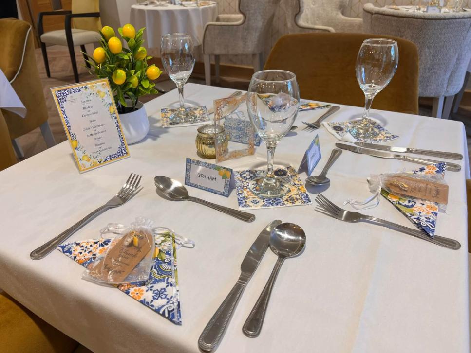 dining table set up
